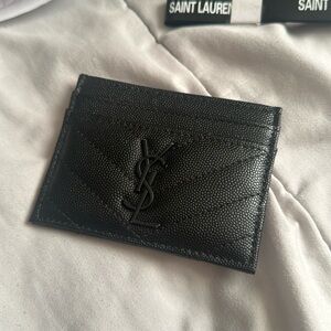 Black leather cardholder/wallet